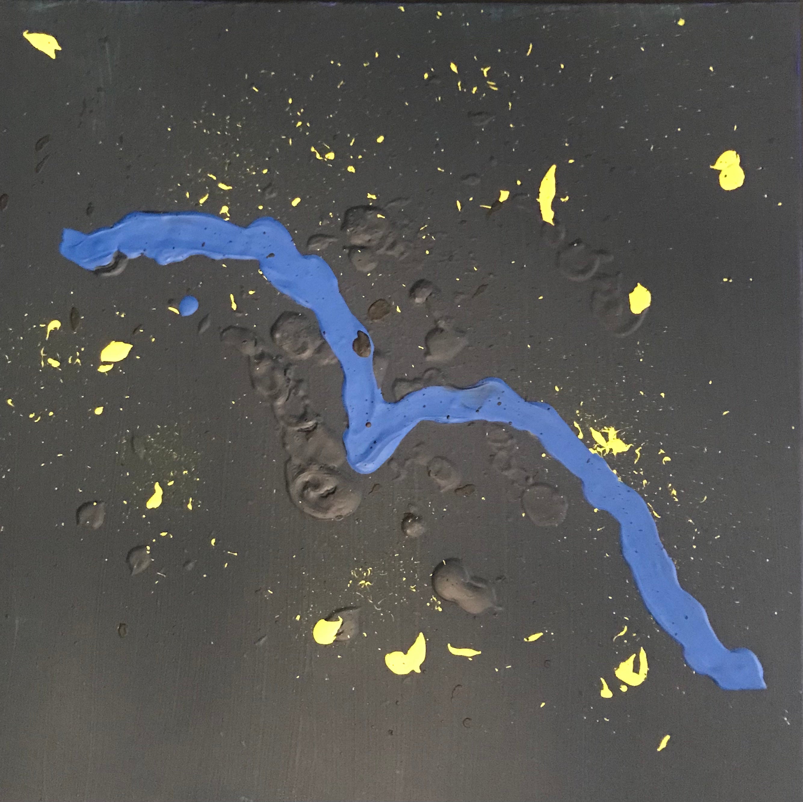 Peinture Originale Oiseau Bleu - L'OISEAU BLEU