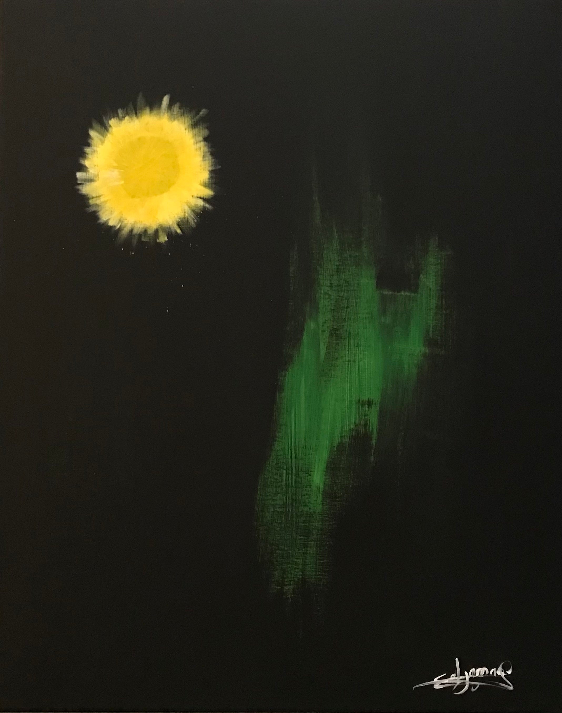 Peinture Originale Aurore Boréale par Soulaimana Djamael